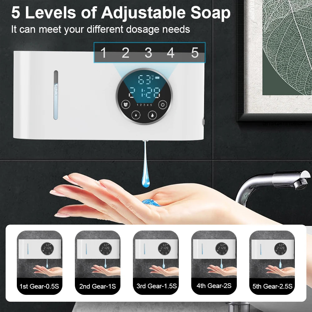 Automatic Soap Dispenser Wall-Mounted 500ML Hand Wash Liquid Foam Soap Dispenser